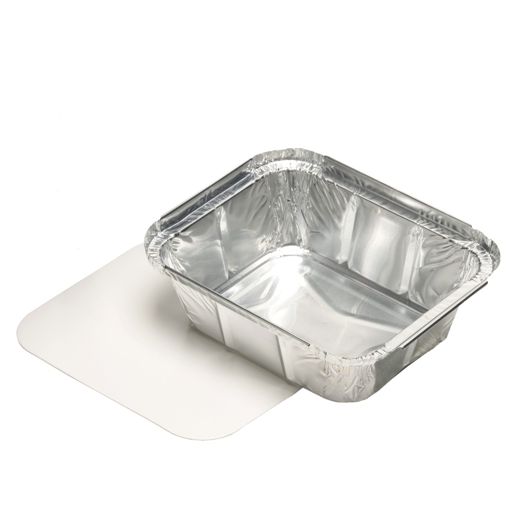 Schalen, Alu + Einlegedeckel, PE-beschichtet eckig 0,5 l 4,2 cm x 11,4 cm x 14 cm 1
