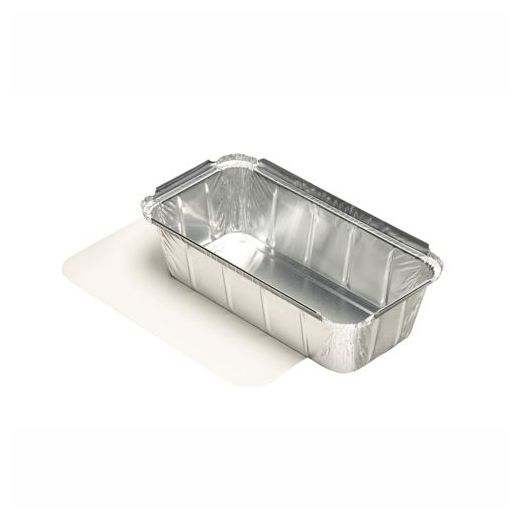 Schalen, Alu + Einlegedeckel, PE-beschichtet eckig 1 l 5,4 cm x 11 cm x 21,3 cm 1