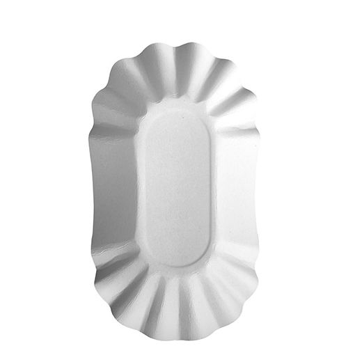 Schalen, Pappe "pure" oval 10,5 cm x 17,5 cm x 3 cm weiss 1