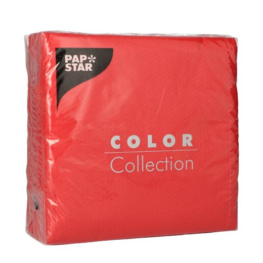 Servietten, 1-lagig 1/4-Falz 33 cm x 33 cm rot 1