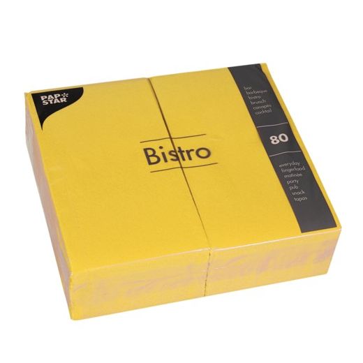 Servietten, 2-lagig 1/6-Falz 40 cm x 32 cm gelb 1