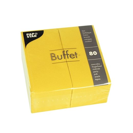 Servietten, 2-lagig 1/8-Falz 33 cm x 33 cm gelb 1