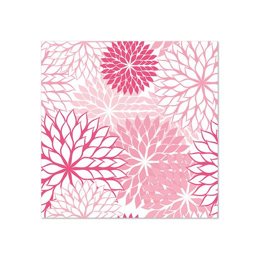 Servietten, 3-lagig 1/4-Falz 25 cm x 25 cm rosa "Floralies" 1