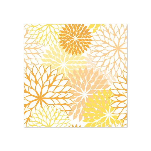 Servietten, 3-lagig 1/4-Falz 25 cm x 25 cm gelb "Floralies" 1
