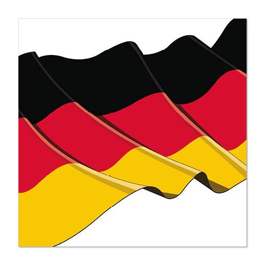 Servietten, 3-lagig 1/4-Falz 33 cm x 33 cm "Germany" 1