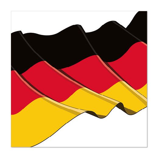 Servietten, 3-lagig 1/4-Falz 33 cm x 33 cm "Germany" 1