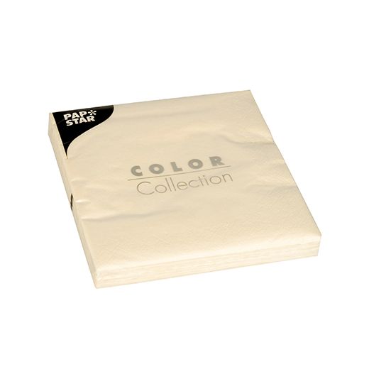 Servietten, 3-lagig 1/4-Falz 33 cm x 33 cm creme 1