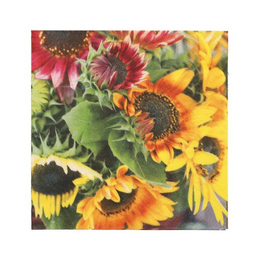 Servietten, 3-lagig 1/4-Falz 33 cm x 33 cm "Sunflower Bouquet" 1