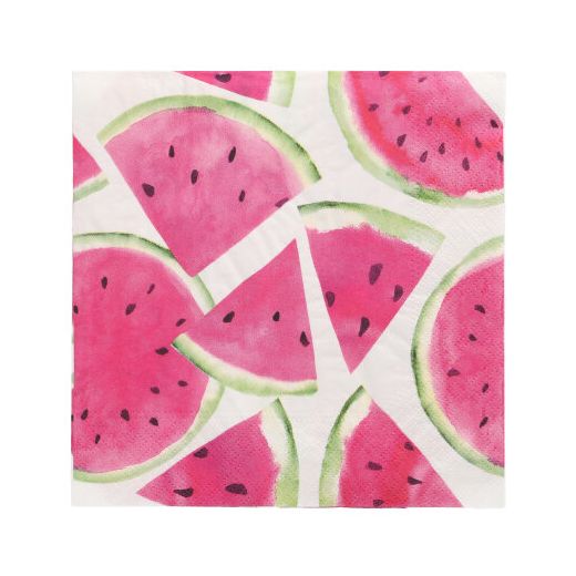 Servietten, 3-lagig 1/4-Falz 33 cm x 33 cm "Watermelon" 1