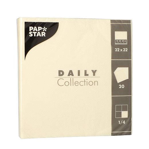 Servietten "DAILY Collection" 1/4-Falz 32 cm x 32 cm champagner 1