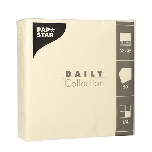 Servietten "DAILY Collection" 1/4-Falz 32 cm x 32 cm champagner 1