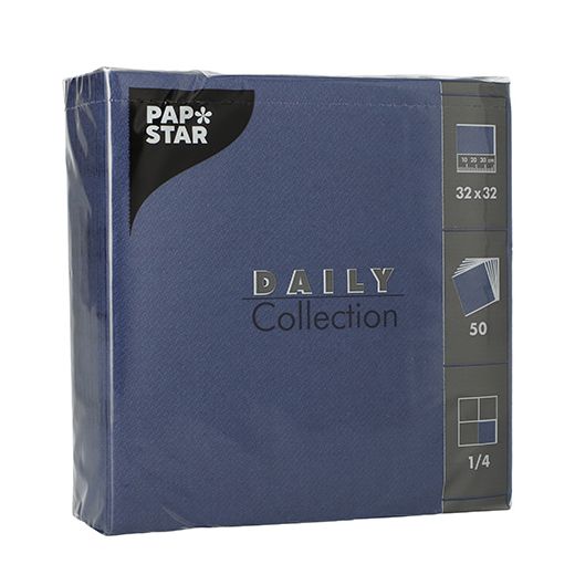 Servietten "DAILY Collection" 1/4-Falz 32 cm x 32 cm dunkelblau 1