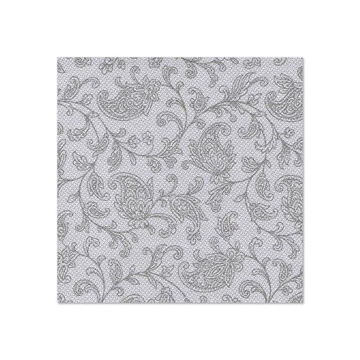 Servietten "ROYAL Collection" 1/4-Falz 25 cm x 25 cm grau "Ornaments" 1