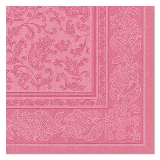 Servietten "ROYAL Collection" 1/4-Falz 40 cm x 40 cm rosa "Ornaments" 1