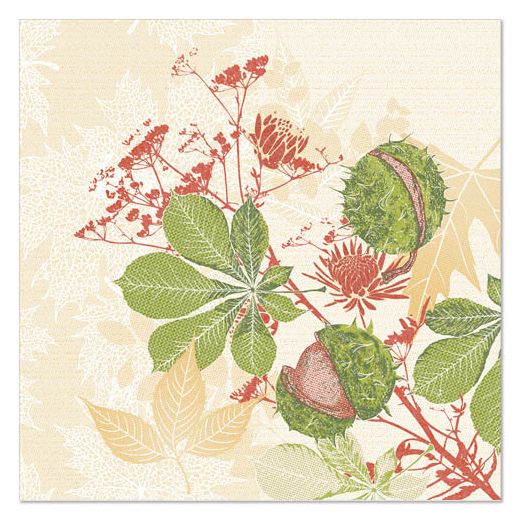 Servietten "ROYAL Collection" 1/4-Falz 40 cm x 40 cm "Autumn Leaves" 1