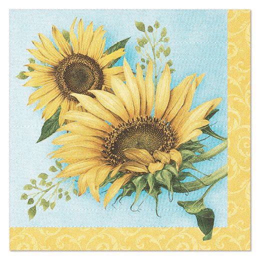 Servietten "ROYAL Collection" 1/4-Falz 40 cm x 40 cm "Sunflower" 1