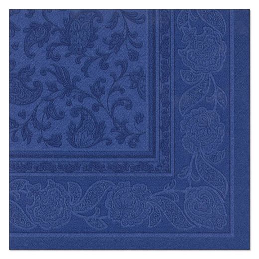 Servietten "ROYAL Collection" 1/4-Falz 40 cm x 40 cm dunkelblau "Ornaments" 1