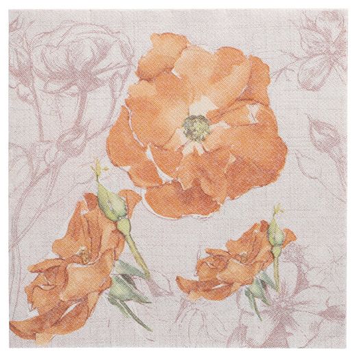 Servietten "ROYAL Collection" 1/4-Falz 40 cm x 40 cm nektarine "Blossom" 1