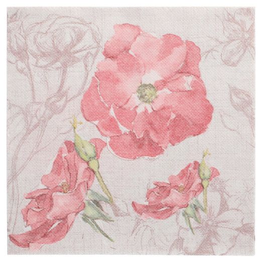 Servietten "ROYAL Collection" 1/4-Falz 40 cm x 40 cm rosa "Blossom" 1
