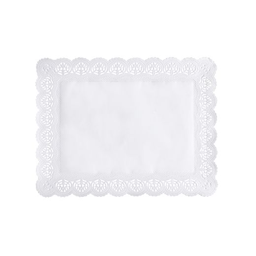 Spitzenpapiere eckig 34 cm x 26 cm weiss 1