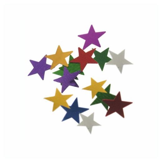 Deko-Streuschmuck, Folie Ø 1 cm farbig sortiert "Stars" 20 gr. 1