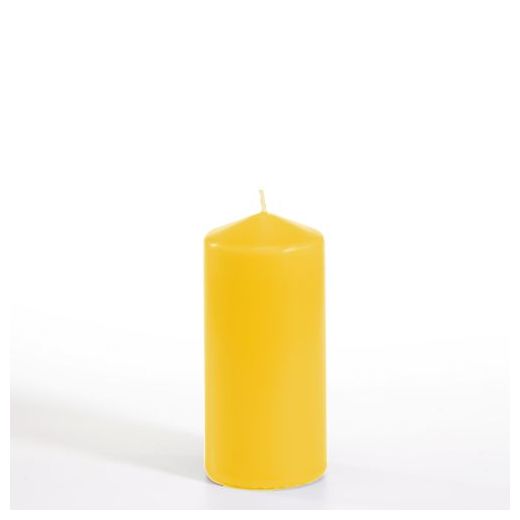 Stumpenkerze Ø 60 mm · 130 mm goldgelb 1