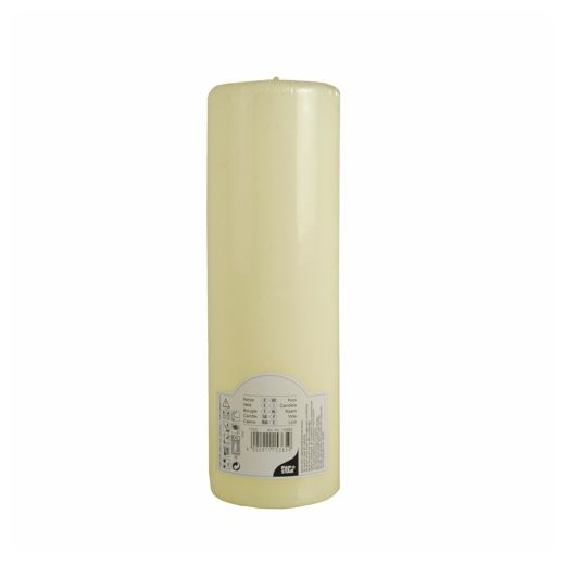 Stumpenkerze Ø 80 mm · 250 mm elfenbein "Ivory" mit Flachkopf 1