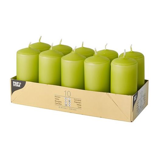 Stumpenkerzen Ø 40 mm · 90 mm kiwi 1