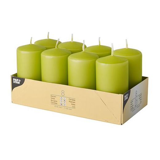 Stumpenkerzen Ø 50 mm · 100 mm kiwi 1