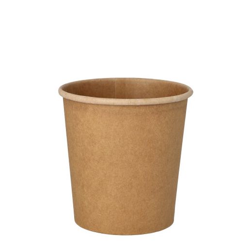 Suppenbecher, Pappe rund 470 ml Ø 9,8 cm · 10 cm braun 1