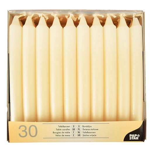 Tafelkerzen Ø 2,1 cm · 19,6 cm creme 1