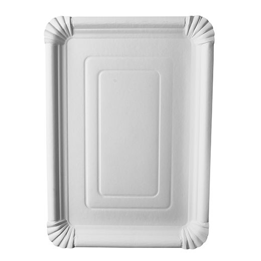 Teller, Pappe "pure" eckig 24 cm x 33 cm weiss 1