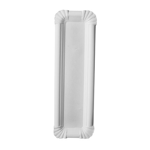 Teller, Pappe "pure" eckig 6,5 cm x 22 cm weiss 1