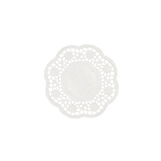 Teller- und Tassendeckchen rund Ø 10 cm weiss 1