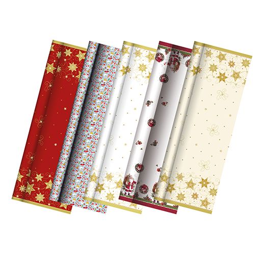 Tischdecke, Papier 7 m x 1,2 m "Weihnachtsmotive sortiert" 1