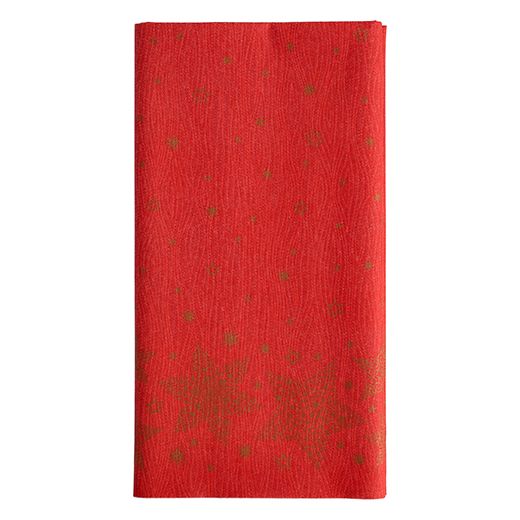 Tischdecke, stoffähnlich, Airlaid 120 cm x 180 cm rot "Christmas Shine" 1