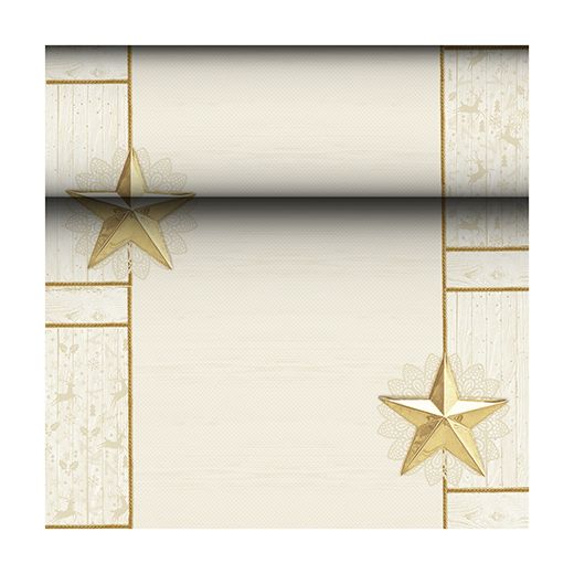 Tischläufer, Tissue "ROYAL Collection" 24 m x 40 cm champagner "Rising Star" 1