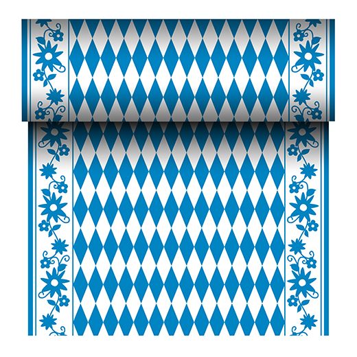 Tischläufer, stoffähnlich, Airlaid 24 m x 40 cm "Bayrisch Blau" 1
