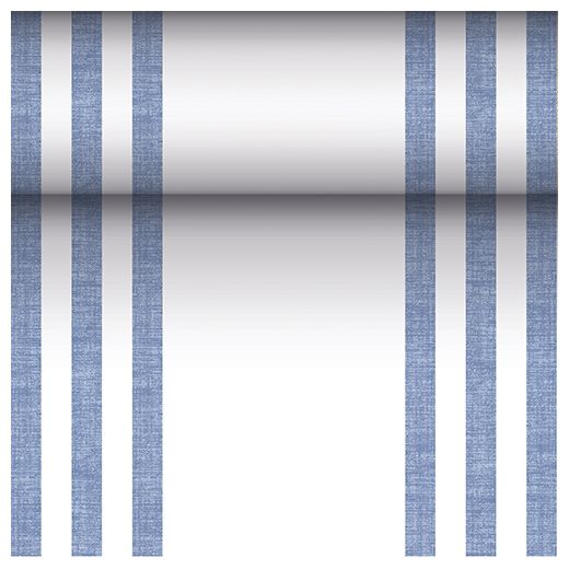 Tischläufer, stoffähnlich, PV-Tissue Mix "ROYAL Collection" 24 m x 40 cm blau "Lines" 1