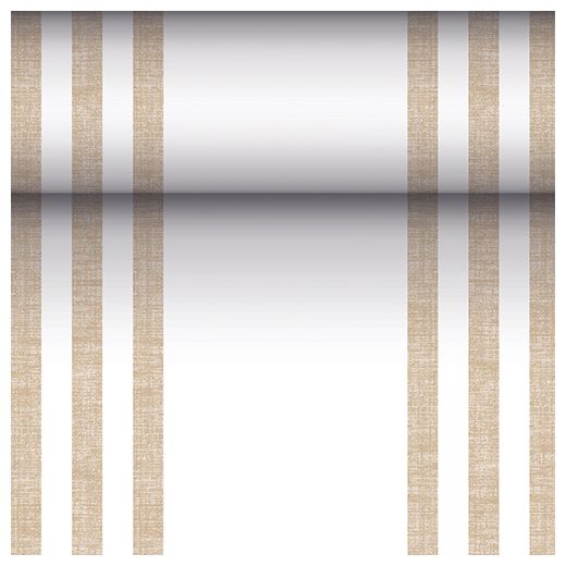 Tischläufer, stoffähnlich, PV-Tissue Mix "ROYAL Collection" 24 m x 40 cm sand "Lines" 1