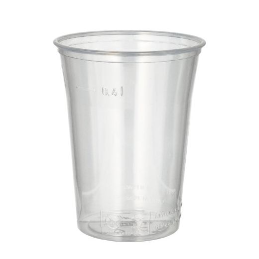 Trinkbecher, PS 0,4 l Ø 9,5 cm · 12 cm klar mit Schaumrand 1