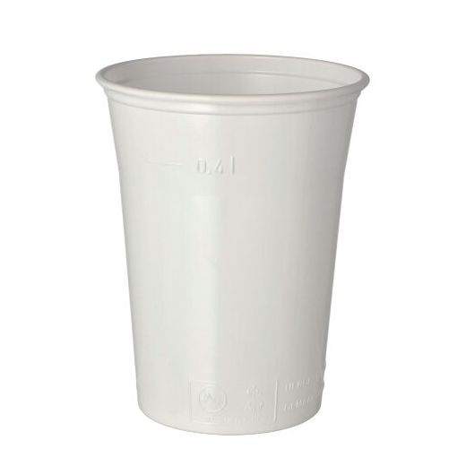 Trinkbecher, PS 0,4 l Ø 9,5 cm · 12 cm weiss 1
