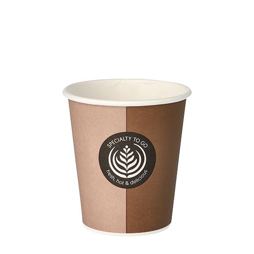 Trinkbecher, Pappe "To Go" 0,2 l Ø 8 cm · 9,1 cm 1