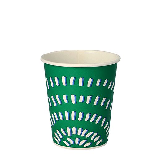 Trinkbecher für Kaltgetränke, Pappe 0,2 l Ø 8 cm · 8,8 cm grün 1