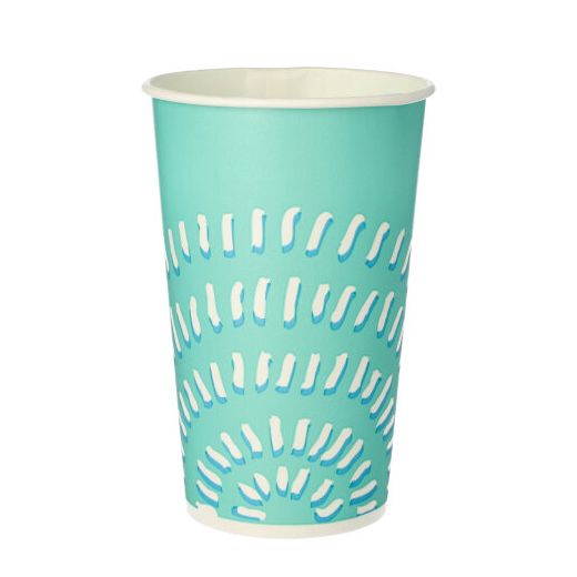Trinkbecher für Kaltgetränke, Pappe 0,4 l Ø 8,97 cm · 13,5 cm türkis 1
