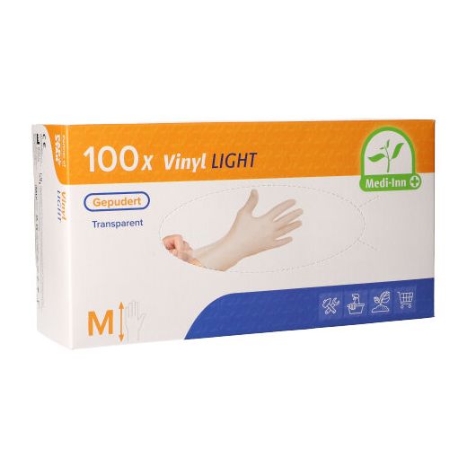 "Medi-Inn® PS" Handschuhe, Vinyl gepudert "Light" transparent Größe M 1