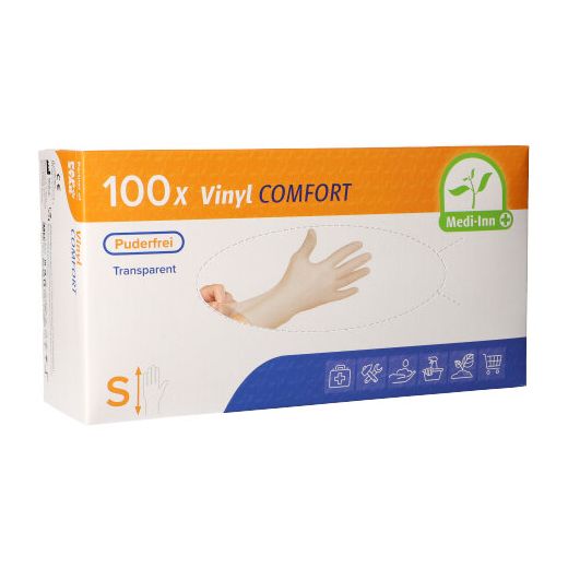 "Medi-Inn®" Handschuhe, Vinyl puderfrei "Comfort" Größe S 1