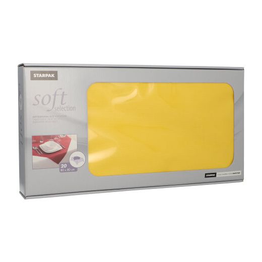 Mitteldecken, stoffähnlich, Vlies "soft selection" 80 cm x 80 cm gelb 1