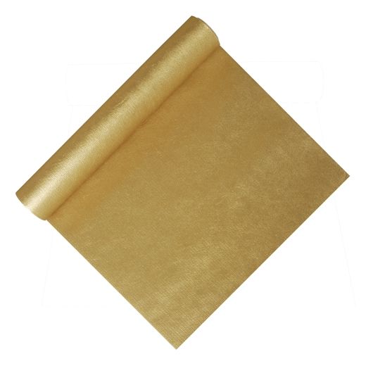 Tischläufer, stoffähnlich, Vlies "soft selection" 4,8 m x 40 cm gold 1