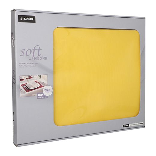 Tischsets, stoffähnlich, Vlies "soft selection" 30 cm x 40 cm gelb 1